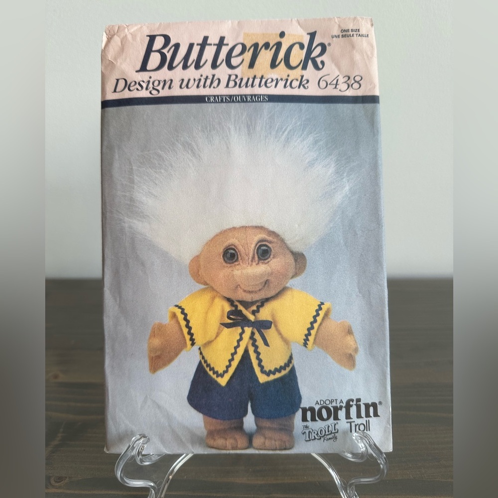 Vintage Butterick Nordic Troll doll pattern 
1992 un cut
